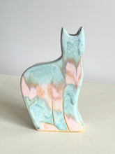 Load image into Gallery viewer, cat vase (pink mint white)
