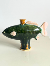 Load image into Gallery viewer, Fish vase (bottle green)
