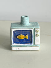 Load image into Gallery viewer, small TV vase (mint fish)
