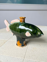 Load image into Gallery viewer, Fish vase (bottle green)
