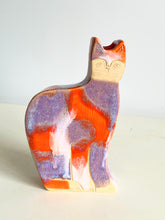 Load image into Gallery viewer, cat vase (pink and orange)

