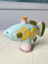 Load image into Gallery viewer, small Fish vase (mint yellow)
