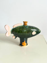 Load image into Gallery viewer, Fish vase (bottle green)
