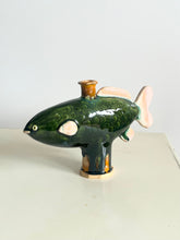Load image into Gallery viewer, Fish vase (bottle green)
