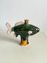 Load image into Gallery viewer, small Fish vase (bottle green)
