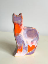 Load image into Gallery viewer, cat vase (pink and orange)
