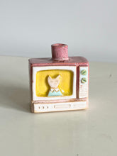 Load image into Gallery viewer, small TV vase (pink cat)
