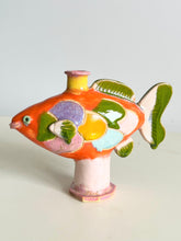 Load image into Gallery viewer, small Fish vase (orange)

