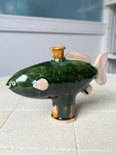Load image into Gallery viewer, Fish vase (bottle green)
