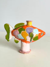 Load image into Gallery viewer, small Fish vase (orange)
