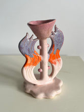 Load image into Gallery viewer, flower jewellery stand (pink orange)
