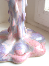 Load image into Gallery viewer, Melted candle stand (pink and purple)
